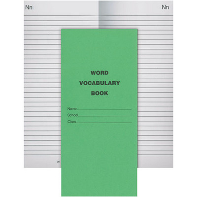 Exercise Book Word/Vocabulary 72 page 210 x 97mm Pack 40