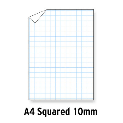 Loose Leaf Paper Blue Squared 10mm Graph A4 Ream