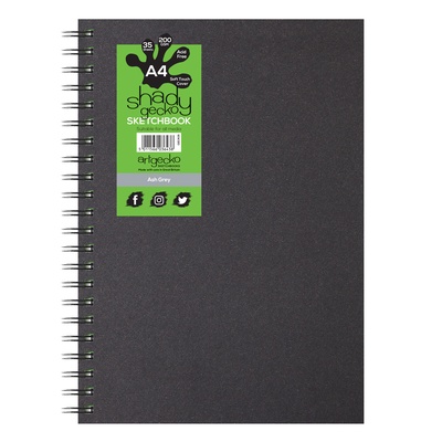 Shady Artgecko Ash Grey A4 Portrait, Each