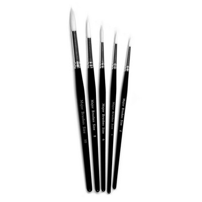 Synthetic Sable Brushes No 6 Black Pack 10
