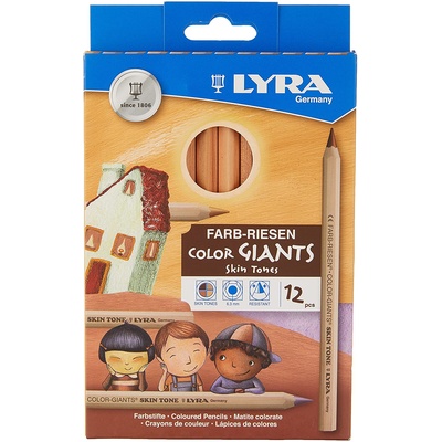 Lyra Color Giants Skin tones Pencils Assorted Pack 12