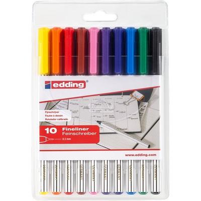 edding 89 office liner Fineliner Pens, Assorted, Pack 10