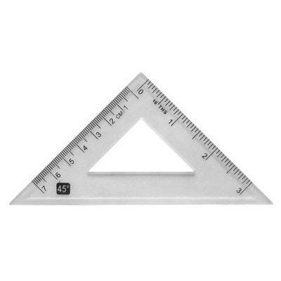 45 Degree Set Square Clear Pack 10