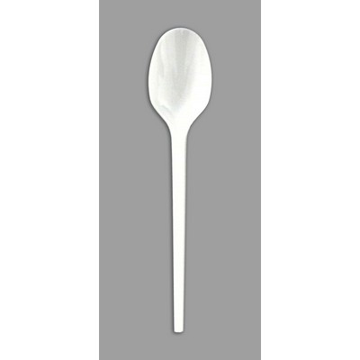 Disposable Spoon Dessert Plastic White 165mm Pk100