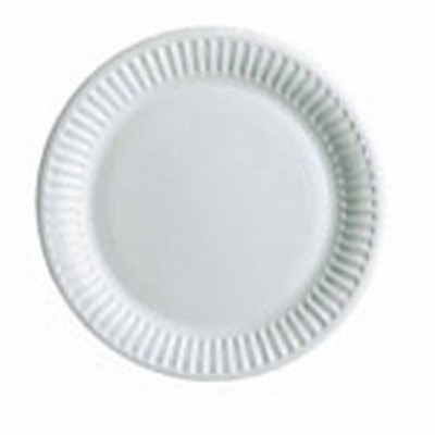 Plate, Paper, White, Recyclable, 230mm, Pk100