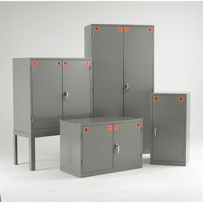 1 Shelf Hazardous Substance Cabinet 711x915x457mm Grey Each