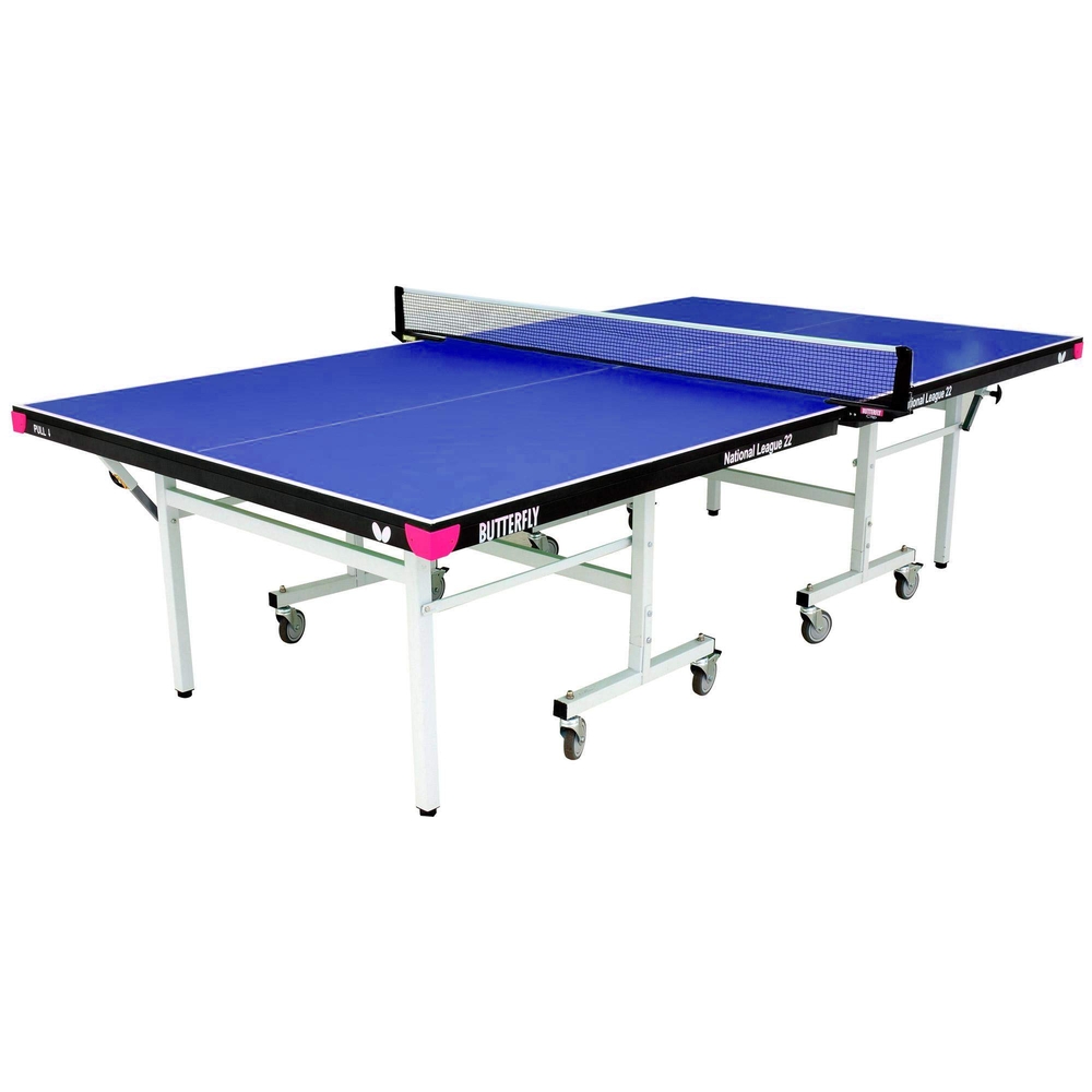 Butterfly National League Rollaway 22 Table Tennis Table, Blue