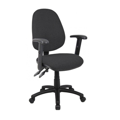 Vantage 2 Lever Chair with Adjustable Arms Charcoal