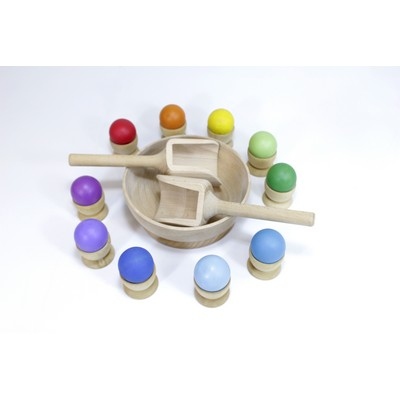 Wooden Colour Ball Sorting Set