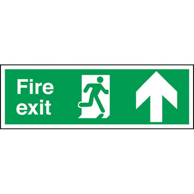 Fire Exit, Arrow Up' Sign Each