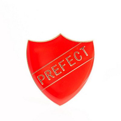 Prefect Enamelled Shield Red Pack 10