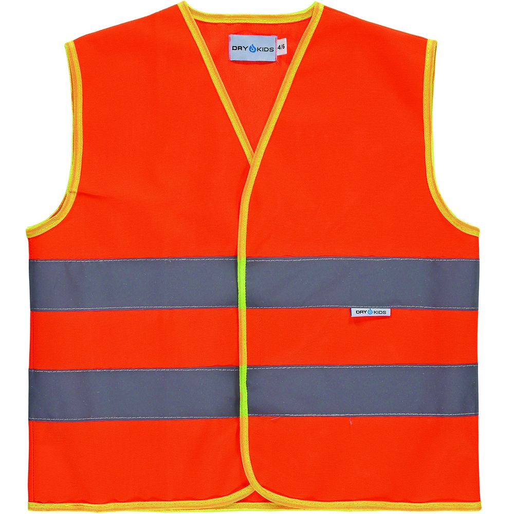 Children's Hi-Vis Waistcoat Orange Age 4-6