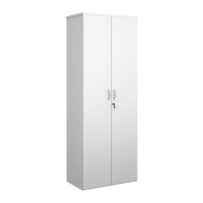 Double Door Cupboard 4 Shelves H2030mm White