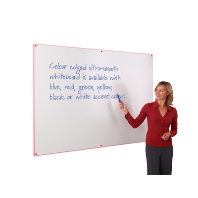 Colour Edged Whiteboards 900x1200mm Red