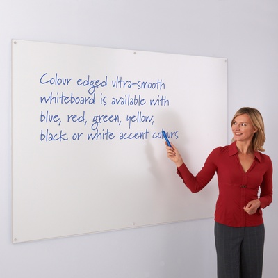 Colour Edged Whiteboards 1200x1800mm White