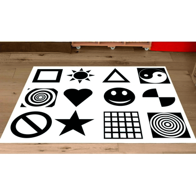 White & Black Nursery Playmat Each